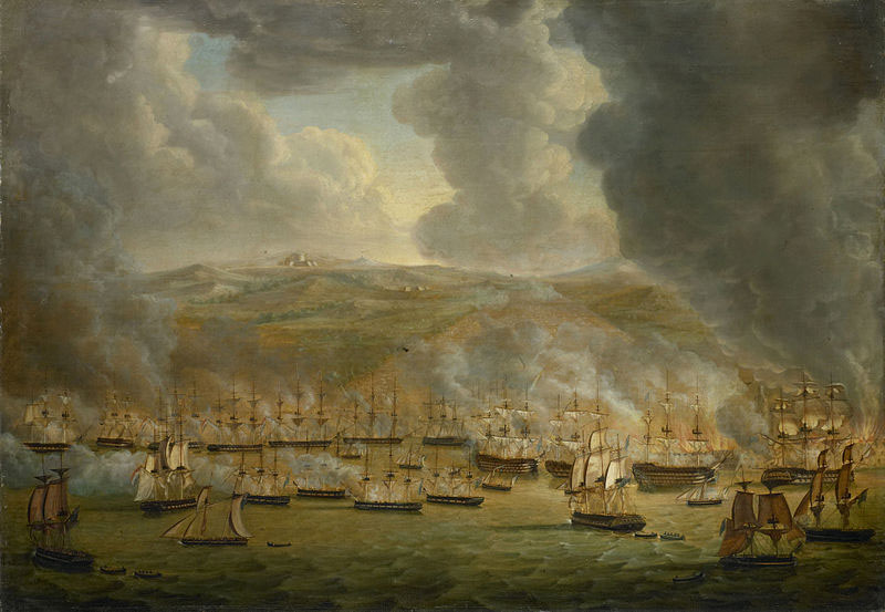 The assault on Algiers by the allied Anglo-Dutch squadron